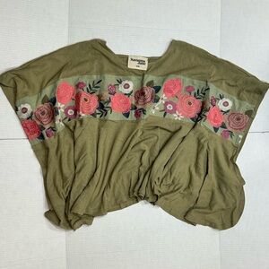 Olive Floral Women's Top
